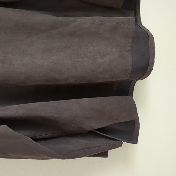 2X Erika Woman Faux Suede Brown Embellished Top - Picture 11 of 13